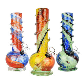 Spherical Swirl Soft Glass Water Pipe - AltheasAttic420