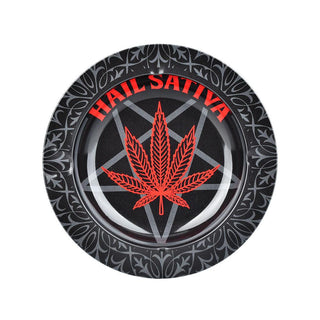 Hail Sativa Round Metal Ashtray - AltheasAttic420