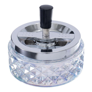Gem-cut Glass Spinning Ashtray - AltheasAttic420