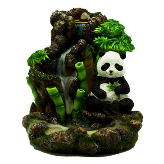 Bamboo Waterfall Panda Backflow Incense Burner - AltheasAttic420