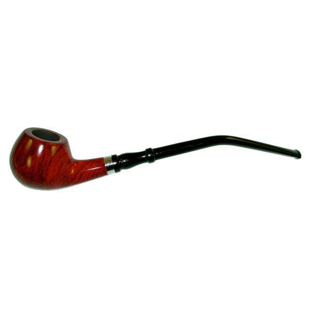 Pulsar Shire Pipes Churchwarden Cherry Wood Tobacco Pipe w/Bent Stem | 7.5"