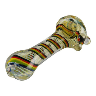 Worked Rasta Spoon Glass Pipe - AltheasAttic420