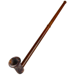 Stone Bowl Pipe w/ Long Wood Mouthpiece - AltheasAttic420