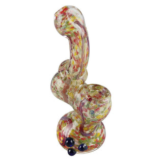 Worked Beaded Mini Bubbler Pipe - AltheasAttic420