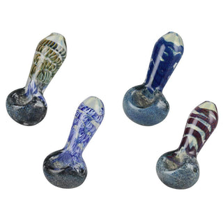 Frit & Cord Worked Spoon Hand Pipe - AltheasAttic420