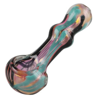 Gold Fumed Wigwag Hand Pipe - AltheasAttic420