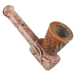 Carved Stone Hand Pipe - AltheasAttic420