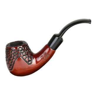 Pulsar Shire Pipes Engraved Bent Brandy Cherry Wood - 5.5"