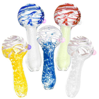 Swirled & Fritted Spoon Pipe - AltheasAttic420