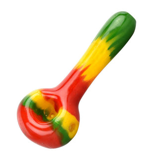 Rasta Color Block Spoon Pipe - AltheasAttic420