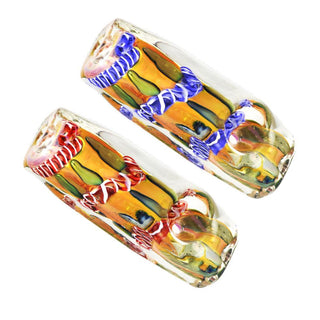 Fumed Metallic Abstract Squared Hand Pipe - AltheasAttic420
