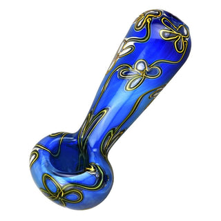 Trippy Floral Double Glass Spoon Pipe - AltheasAttic420