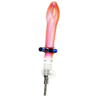 Fumed Glass Footed Honey Straw - AltheasAttic420