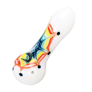 Rainbow Web Color Spiral Glass Hand Pipe - AltheasAttic420