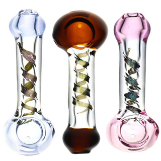 Clear Glass Spoon Pipe w/ Dicro Twist - AltheasAttic420