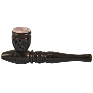 Carved Wood Hand Pipe - AltheasAttic420