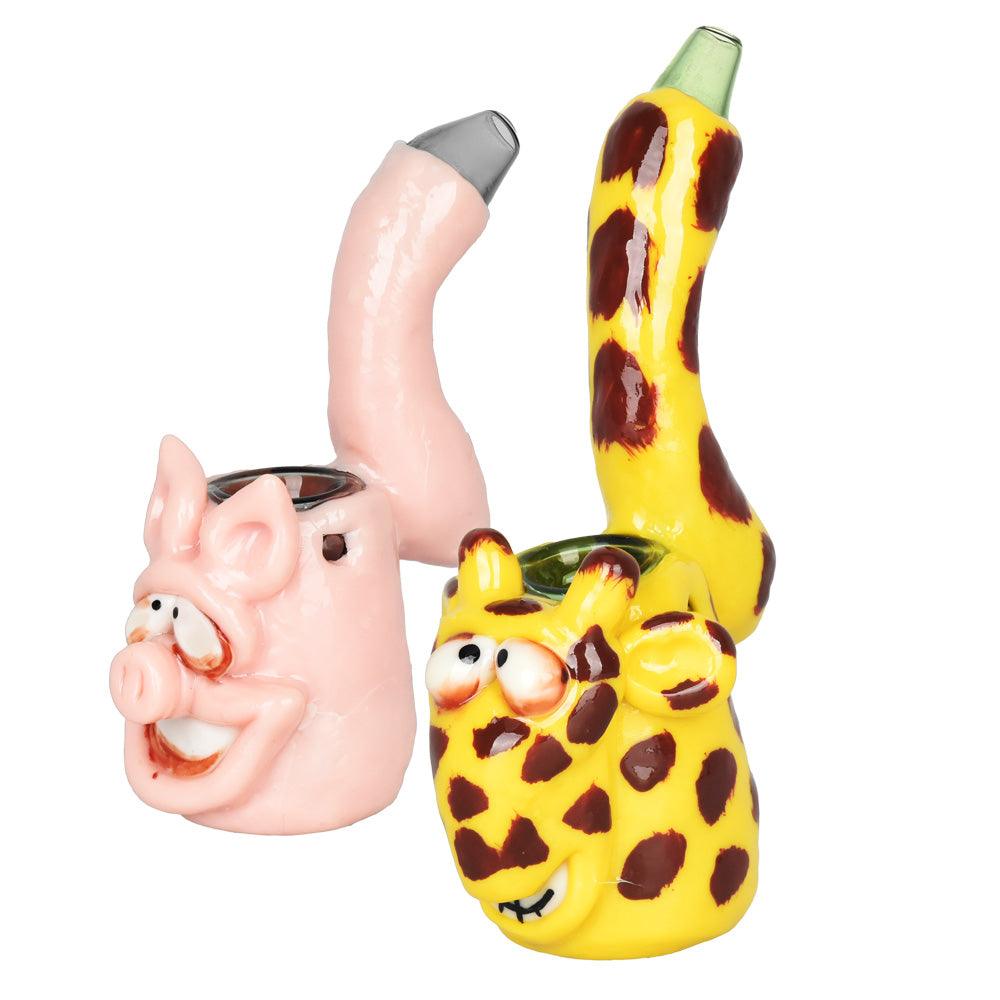 3D Painted Stoned Animal Bubbler - 4.5"/Styles Vary