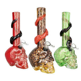 Sacred Skull Soft Glass Water Pipe - AltheasAttic420