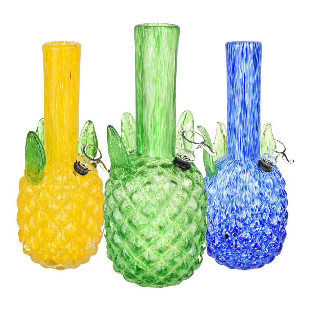 Pineapple Paradise Soft Glass Water Pipe - 11.5" / Colors Vary