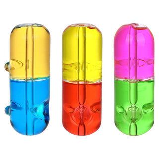 Hard Pill To Swallow Bicolor Glycerin Hand Pipe - AltheasAttic420