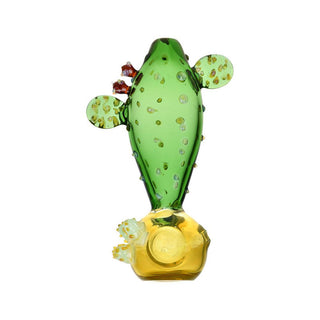 Prickly Pear Cactus Glass Hand Pipe - AltheasAttic420