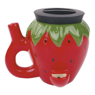 Strawberry Pipe Jar - AltheasAttic420