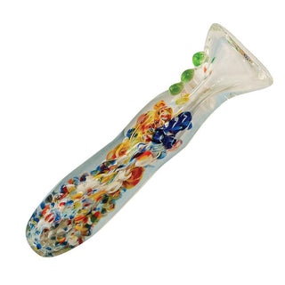 Splatter Frit Glass Chillum - AltheasAttic420