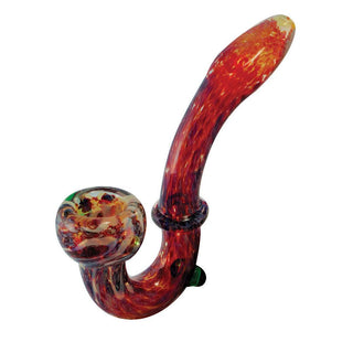 Multi-color Frit Glass Sherlock Pipe - AltheasAttic420