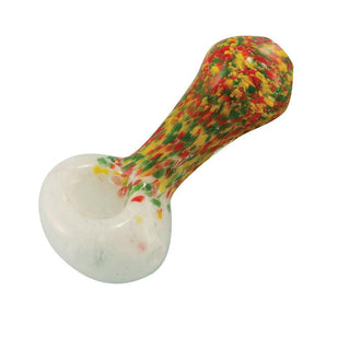 Rasta Color Frit Glass Spoon Pipe - AltheasAttic420