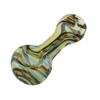 Inside Out Cane Glass Spoon Pipe - AltheasAttic420