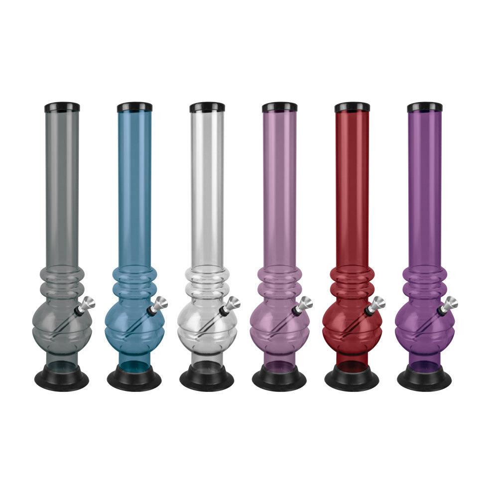 Bubble Acrylic Water Pipe - 18" / Colors Vary