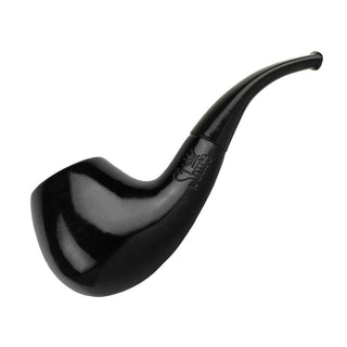 Bent Ebony Cherry Wood Pipe - AltheasAttic420