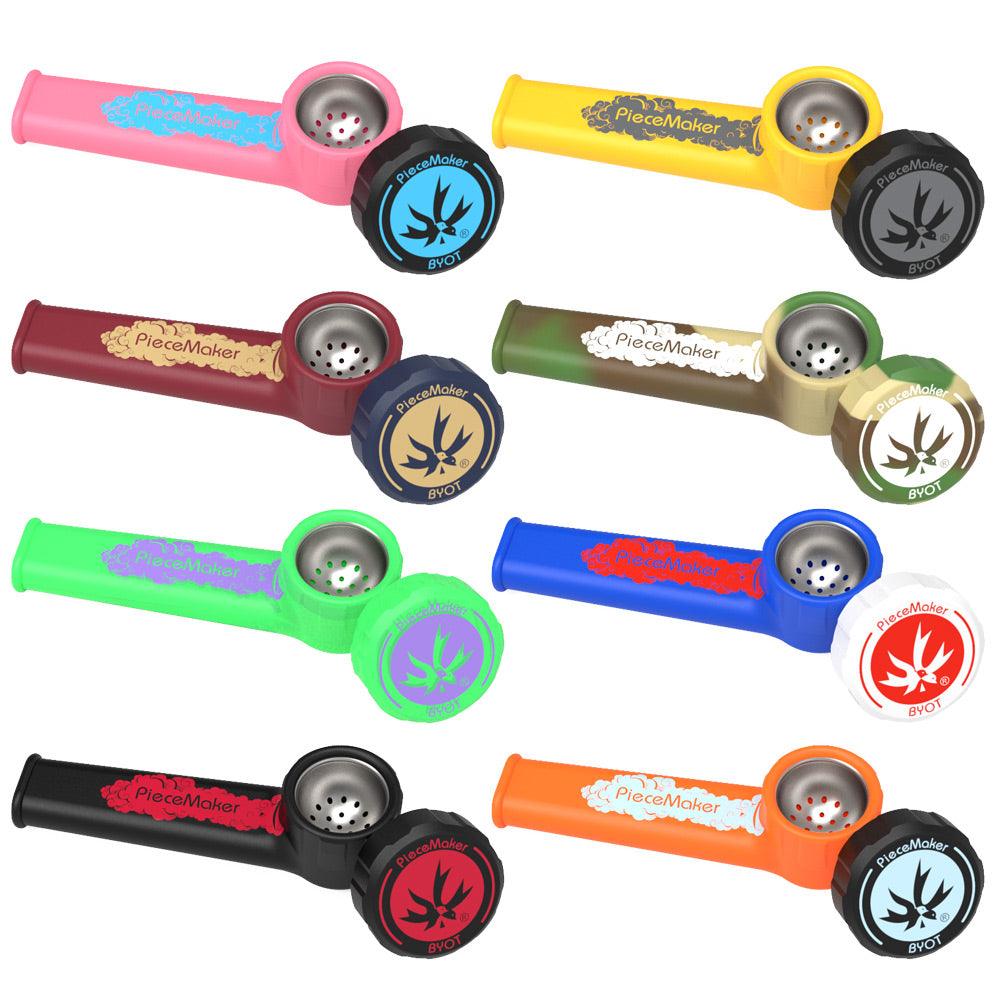 PieceMaker Karma Silicone Pipe - 3.5" / Colors Vary