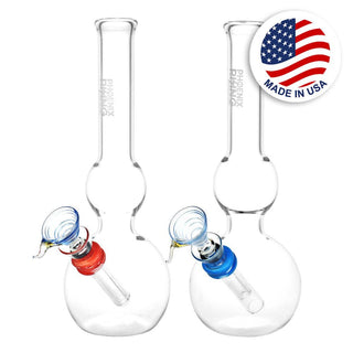 Phoenix Rising Classic Double Bubble Water Pipe - 8"/Colors Vary