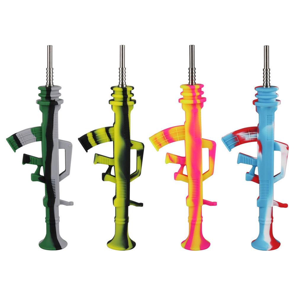 AK47 Dab Straw - Silicone / 9.5" / Colors Vary