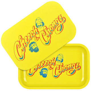 Cheech & Chong Yellow Rolling Tray W/ Lid - AltheasAttic420