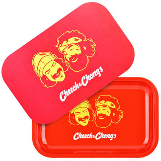 Cheech & Chong Red Faces Rolling Tray W/ Lid - AltheasAttic420