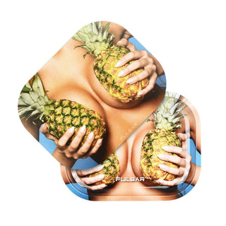 Large Pineapples Mini Rolling Tray w/Lid