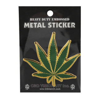Hemp Leaf Metal Sticker - AltheasAttic420