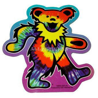 Bear Shape Grateful Dead Tie-Dye Bear Sticker - AltheasAttic420