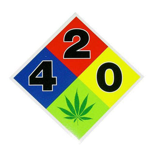 420 Hazard Sign Sticker