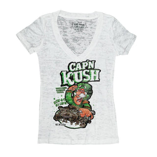 Cap'N Kush Women's Burnout T-Shirt - AltheasAttic420