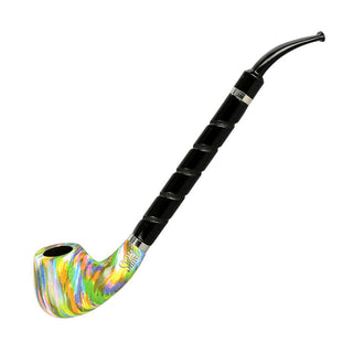 The Twister Bent Brandy Spiral Stem Rainbow Pipe - AltheasAttic420